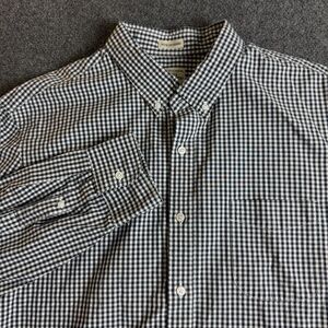 J. Crew Mens Slim Untucked Secret Wash Stretch Gingham Plaid Flannel Shirt XL